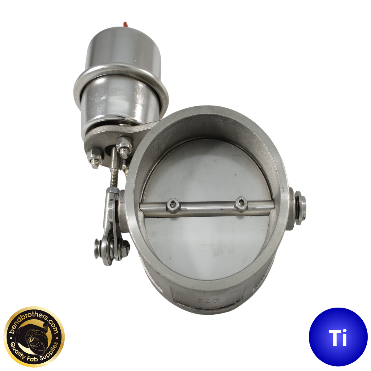 3" (76mm) Titanium Exhaust Valve Vacuum Actuated Bend Brothers