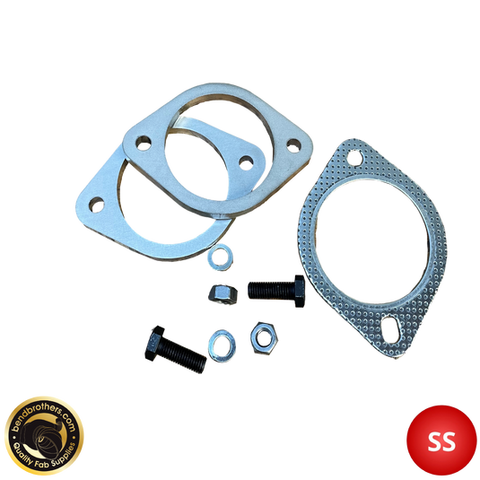 3" (76mm) 2 Bolt 304 Stainless Steel Flange Kit