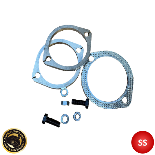 3.5" (89mm) 2 Bolt 304 Stainless Steel Flange Kit