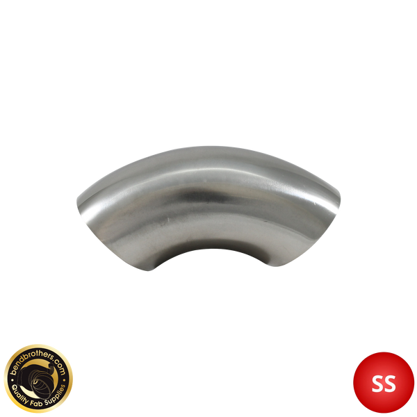 1.5" (38mm) 304 Stainless Steel 90° Elbow - 1.2D Radius - 1.6mm Wall - Unprepped