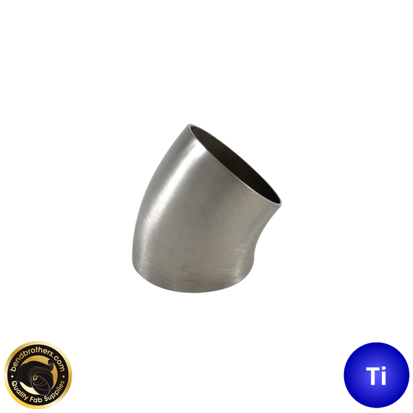 1.75" (45mm) Titanium 45° Mandrel Bent Elbow - 1.2D Radius - 1.2mm wall