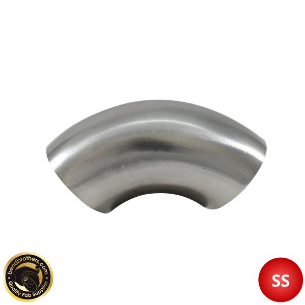 2.75" (70mm) 304 Stainless Steel 90° Elbow - 1.2D Radius - 1.6mm Wall