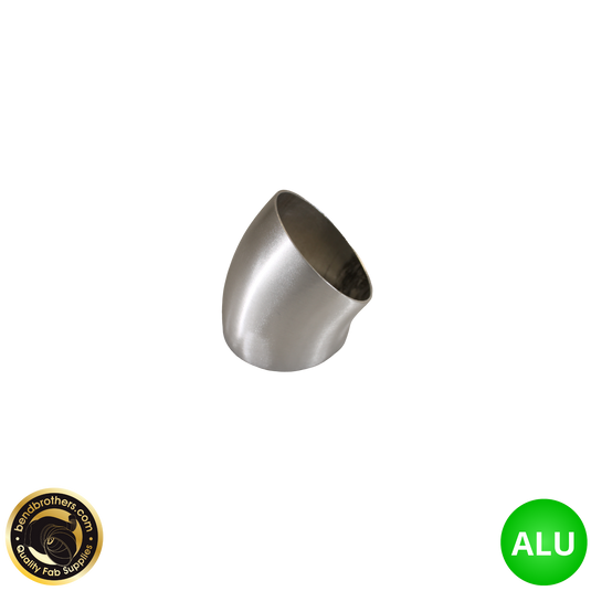 2.5" (63mm) Aluminium 45° Elbow - 1.2D Radius - 1.42mm Wall