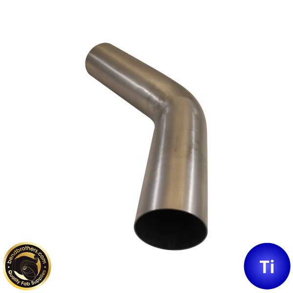 2.5" (63mm) Titanium 45° Mandrel Bend 150mm Leg - 1.5D Radius - 1.2mm wall