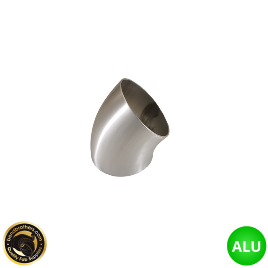 2.75" (70mm) Aluminium 45° Elbow - 1.2D Radius - 1.42mm Wall