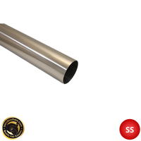 3" (76mm) 304 Stainless Steel Tube - 1 Meter Length - 1.6mm Wall
