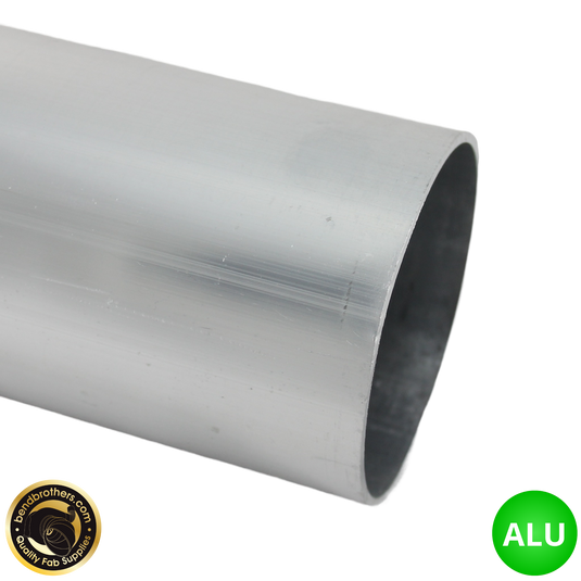 3" (76mm) Aluminium Straight Tube | 1/2 Meter Length - 2mm Wall Thickness