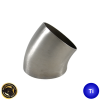 3.5" (89mm) Titanium 45° Mandrel Bent Elbow - 1.2D Radius - 1.5mm wall