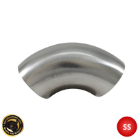 3.5" (89mm) 304 Stainless Steel 90° Elbow - 1.2D Radius - 1.6mm Wall