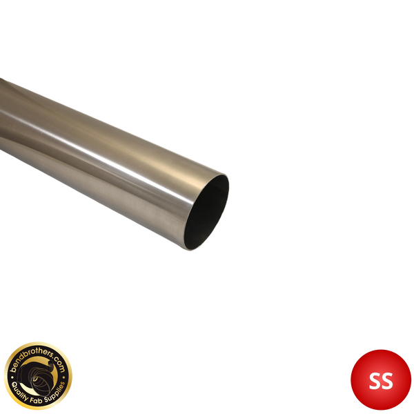3.5" (89mm) 304 Stainless Steel Tube - 1 Meter Length - 1.6mm Wall
