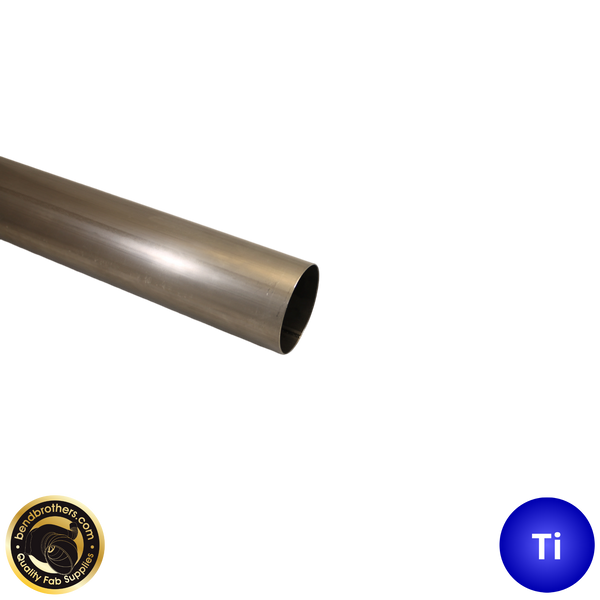 3.5" (89mm) Grade 2 Titanium Welded Tube - 1 Meter Length - 1.2mm Wall