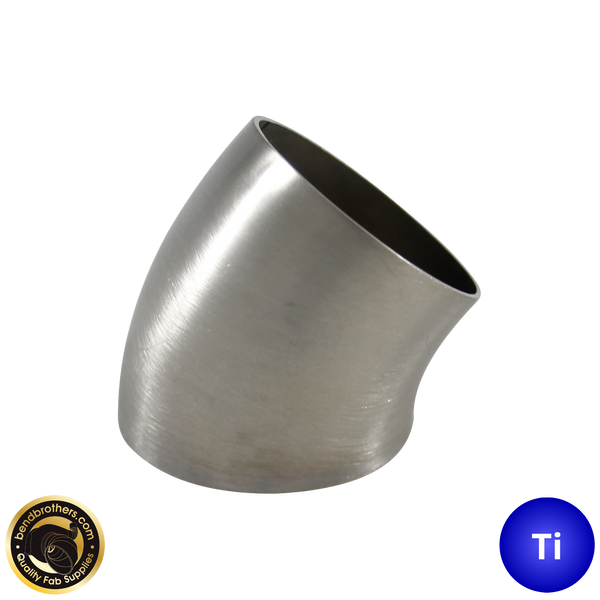 4" (101mm) Titanium 45° Mandrel Bent Elbow - 1.2D Radius - 1.5mm wall