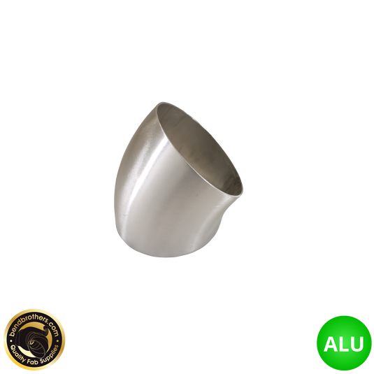 4" (101mm) Aluminium 45° Elbow - 1.2D Radius - 1.42mm Wall