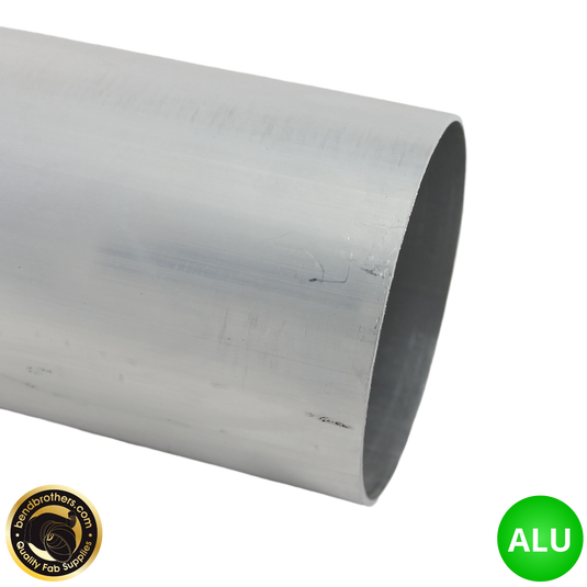 6" (152mm) Aluminium Straight Tube | 1/2 Meter Length - 2mm Wall Thickness