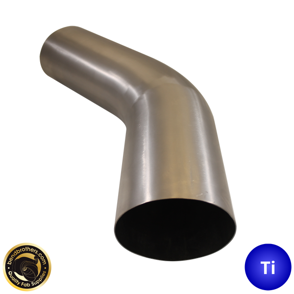 4" (101mm) Titanium 45° Mandrel Bend 150mm Leg - 1.5D Radius - 1.2mm wall